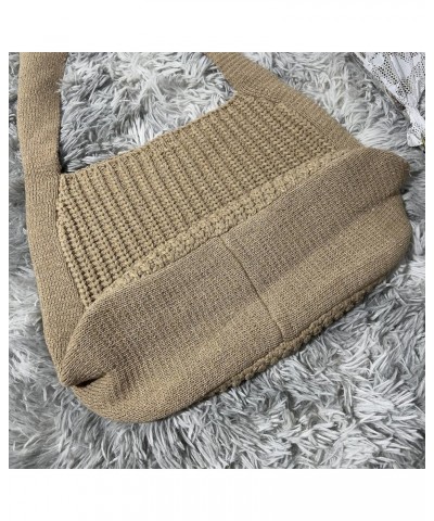 Hobo Knit Crochet Tote Bag for Women Handmade Woven Aesthetic Women's Cute Casual High Capacity Shoulder Handbags Khaki $9.66...