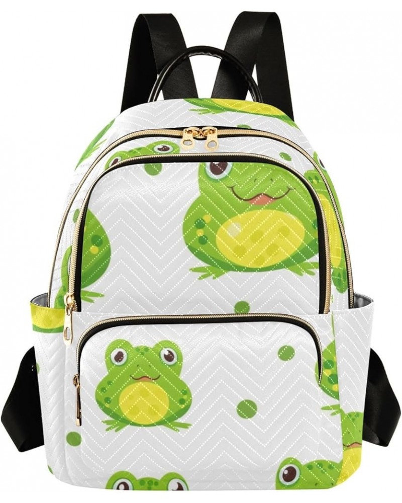 Cute Frog Fashion Backpack Purse Ladies Fashion Rucksack Travel Shoulder Bag Casual Daily Backpack Work College Bag Medium $1...