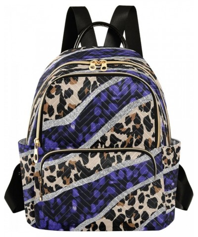 Backpack Purse for Women Leopard Zebra Animal Glitter Colorful Casual Shoulder Bag Small Backpack M Small $14.56 Backpacks