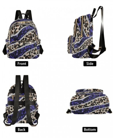 Backpack Purse for Women Leopard Zebra Animal Glitter Colorful Casual Shoulder Bag Small Backpack M Small $14.56 Backpacks