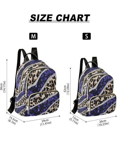 Backpack Purse for Women Leopard Zebra Animal Glitter Colorful Casual Shoulder Bag Small Backpack M Small $14.56 Backpacks