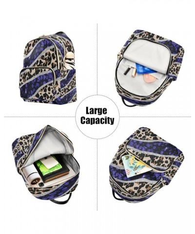 Backpack Purse for Women Leopard Zebra Animal Glitter Colorful Casual Shoulder Bag Small Backpack M Small $14.56 Backpacks