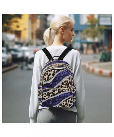 Backpack Purse for Women Leopard Zebra Animal Glitter Colorful Casual Shoulder Bag Small Backpack M Small $14.56 Backpacks