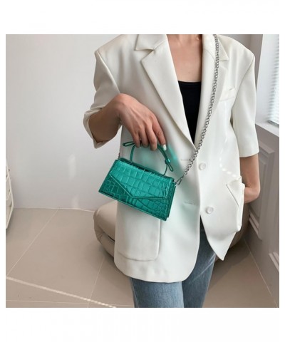 Women Versatile Tote Bag Chic Leather Satchel Bag Sparkly Glitter Tote Stone Texture Female Commuting Bag Green $28.46 Crossb...