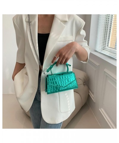 Women Versatile Tote Bag Chic Leather Satchel Bag Sparkly Glitter Tote Stone Texture Female Commuting Bag Green $28.46 Crossb...