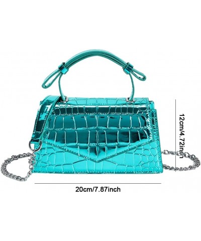 Women Versatile Tote Bag Chic Leather Satchel Bag Sparkly Glitter Tote Stone Texture Female Commuting Bag Green $28.46 Crossb...