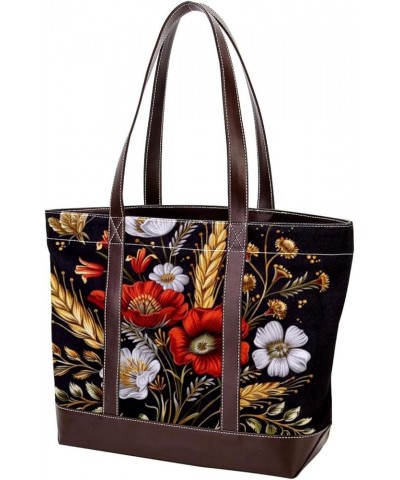 Tote Bag for Women, Large Tote Bag, Tote Bag with Zipper, Vintage Olive Tree Pattern, Tote Bags Women Design 6640 $25.91 Totes