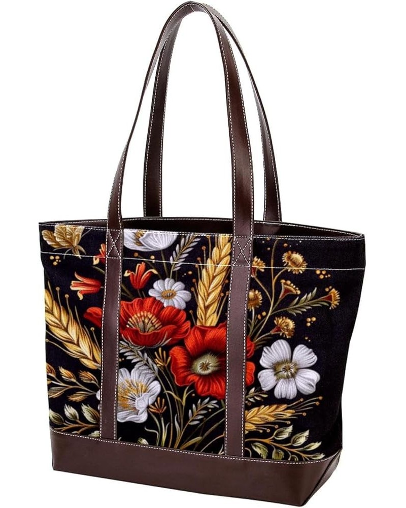 Tote Bag for Women, Large Tote Bag, Tote Bag with Zipper, Vintage Olive Tree Pattern, Tote Bags Women Design 6640 $25.91 Totes