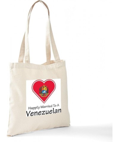 Married A Hungarian Tote Bag Natural Canvas Tote Bag, Cloth Shopping Bag Happily Married Venezuelan Tote Bag $8.95 Travel Gear