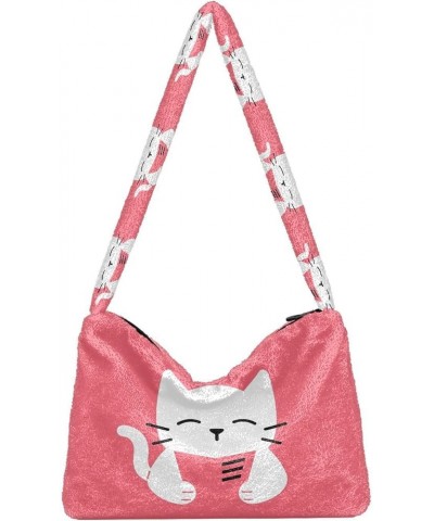 Fluffy Crossbody Bag for Women,Polyester Crossbody Bag Fluffy Tote Bag Lady Shoulder Bag 9 $14.39 Totes