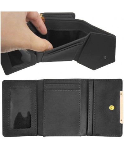 V Shape Bijou Simple Stretch Cat Letter Wallet JW0299.V Black $19.47 Wallets