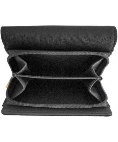 V Shape Bijou Simple Stretch Cat Letter Wallet JW0299.V Black $19.47 Wallets