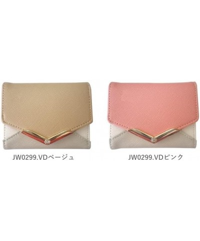 V Shape Bijou Simple Stretch Cat Letter Wallet JW0299.V Black $19.47 Wallets