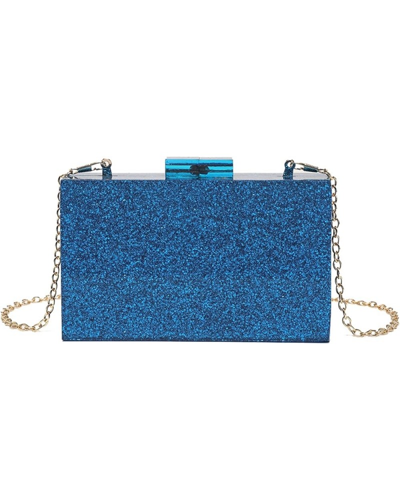 Acrylic Clutch Bags Purse Perspex Bag Handbags for Women 10-glitter-blue $15.98 Evening Bags