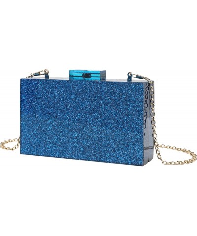 Acrylic Clutch Bags Purse Perspex Bag Handbags for Women 10-glitter-blue $15.98 Evening Bags