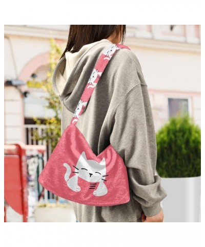 Fluffy Crossbody Bag for Women,Polyester Crossbody Bag Fluffy Tote Bag Lady Shoulder Bag 9 $14.39 Totes