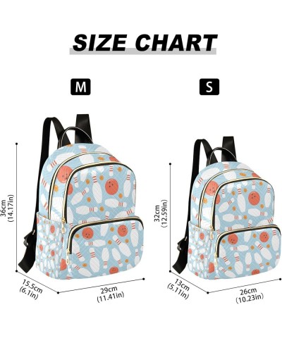 White Bowling Ball Backpack for Women Shoulder Bag Lightweight Small Backpack Casual Daypack for Travel Mini(10.23'' x 5.11''...