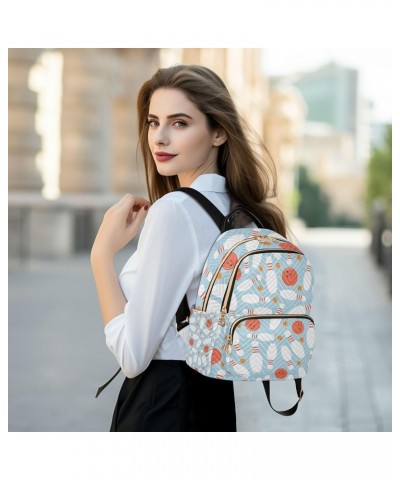 White Bowling Ball Backpack for Women Shoulder Bag Lightweight Small Backpack Casual Daypack for Travel Mini(10.23'' x 5.11''...