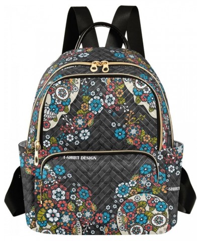 Embroidery Colorful Ethnic Flowers Skull Casual Fashion Polyester Travel Rucksack Shoulder Bag Color Medium $15.54 Backpacks