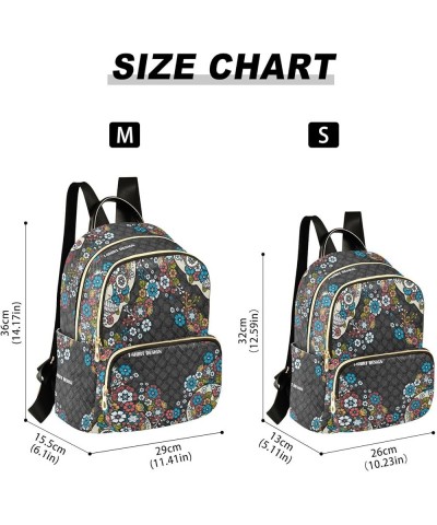 Embroidery Colorful Ethnic Flowers Skull Casual Fashion Polyester Travel Rucksack Shoulder Bag Color Medium $15.54 Backpacks