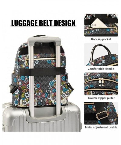 Embroidery Colorful Ethnic Flowers Skull Casual Fashion Polyester Travel Rucksack Shoulder Bag Color Medium $15.54 Backpacks