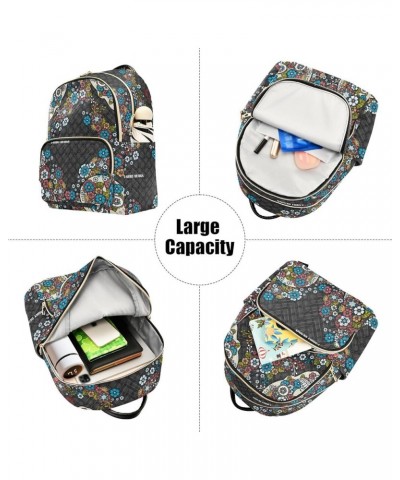 Embroidery Colorful Ethnic Flowers Skull Casual Fashion Polyester Travel Rucksack Shoulder Bag Color Medium $15.54 Backpacks