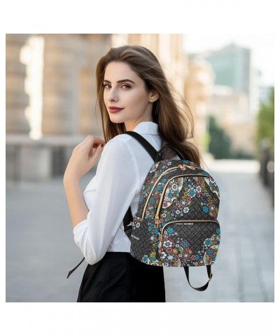 Embroidery Colorful Ethnic Flowers Skull Casual Fashion Polyester Travel Rucksack Shoulder Bag Color Medium $15.54 Backpacks