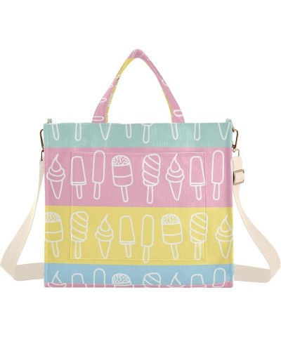 Cute Ice Lolly Doodle Women's Tote Handbags Top Handle Satchel Shoulder Bag Crossbody Bag for Office Travel M $12.00 Totes