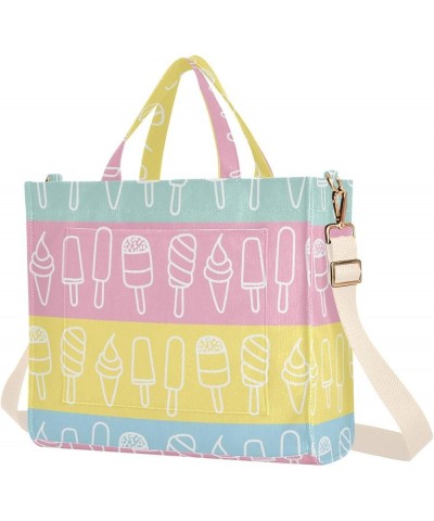 Cute Ice Lolly Doodle Women's Tote Handbags Top Handle Satchel Shoulder Bag Crossbody Bag for Office Travel M $12.00 Totes