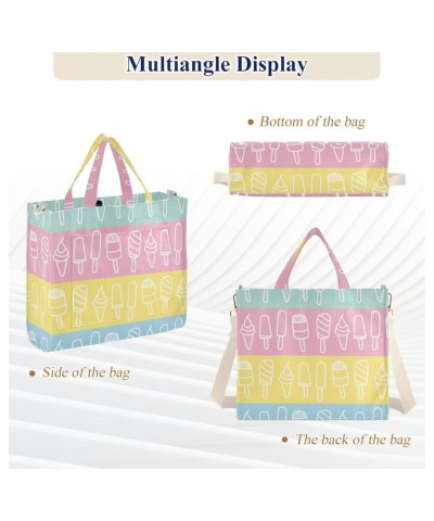 Cute Ice Lolly Doodle Women's Tote Handbags Top Handle Satchel Shoulder Bag Crossbody Bag for Office Travel M $12.00 Totes