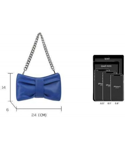 Evening Bag for Women Satchel Purse Shoulder Bag Crossbody Purse Bow Shape Fashion Handbag Blue $15.30 Backpacks