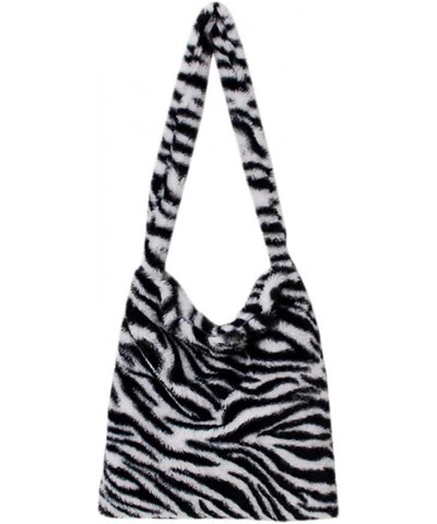 Retro Girl Animal Pattern Daily Street P Crossbody Tote Bag s L Zebra Pattern $6.67 Totes