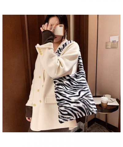 Retro Girl Animal Pattern Daily Street P Crossbody Tote Bag s L Zebra Pattern $6.67 Totes