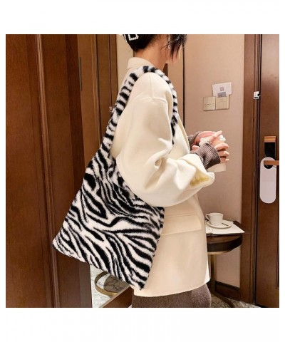 Retro Girl Animal Pattern Daily Street P Crossbody Tote Bag s L Zebra Pattern $6.67 Totes