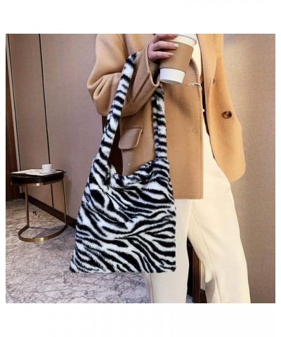 Retro Girl Animal Pattern Daily Street P Crossbody Tote Bag s L Zebra Pattern $6.67 Totes