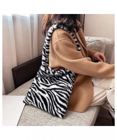 Retro Girl Animal Pattern Daily Street P Crossbody Tote Bag s L Zebra Pattern $6.67 Totes