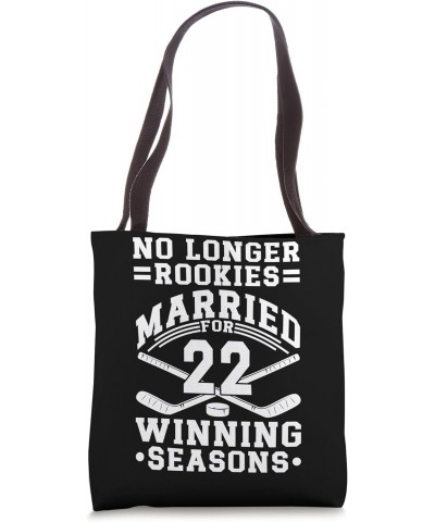 22th Wedding Anniversary Ice Hockey Couple Husband Wife 22 Tote Bag $10.56 Totes