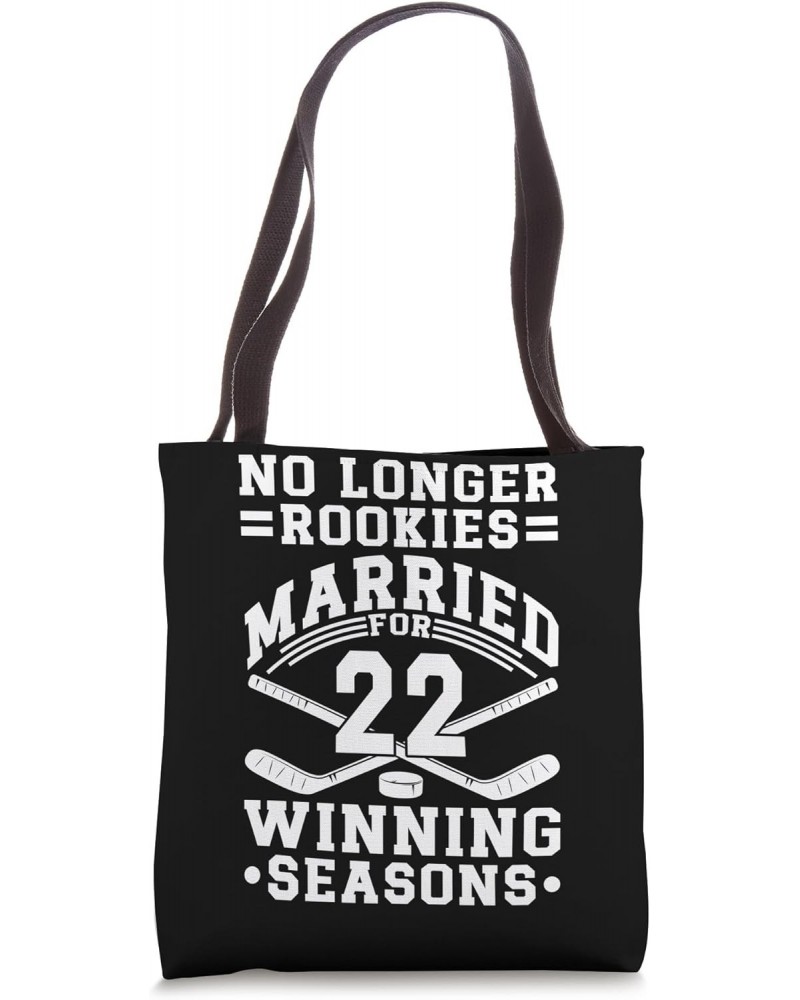 22th Wedding Anniversary Ice Hockey Couple Husband Wife 22 Tote Bag $10.56 Totes