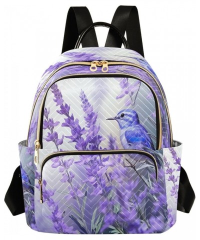 Flowers Floral Lavenders Bird Quilted Backpack for Women Shoulder Bags Purse Travel Bag for Work Daily Nurse M Medium $12.71 ...