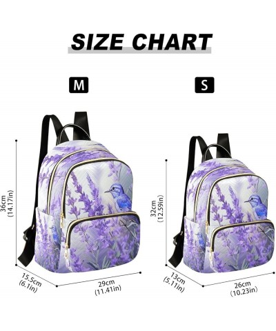 Flowers Floral Lavenders Bird Quilted Backpack for Women Shoulder Bags Purse Travel Bag for Work Daily Nurse M Medium $12.71 ...