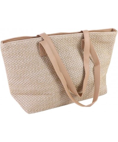 Women Straw Woven Tote Large Beach Handmade Weaving Shoulde Bag Woven Summer Tote Handmade Shoulder Bag Handbag Khaki $8.66 T...