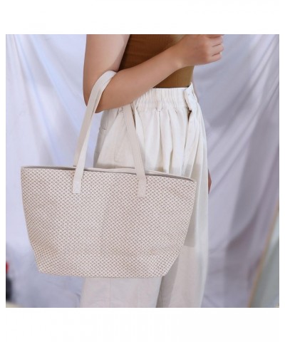 Women Straw Woven Tote Large Beach Handmade Weaving Shoulde Bag Woven Summer Tote Handmade Shoulder Bag Handbag Khaki $8.66 T...