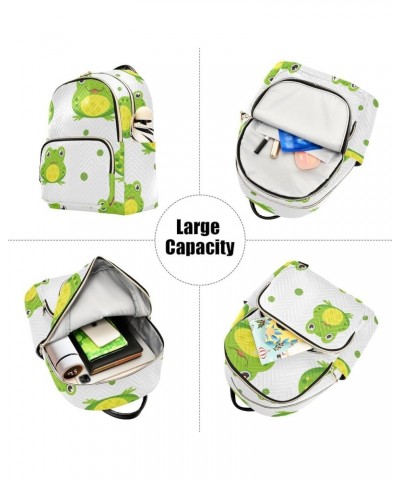 Cute Frog Fashion Backpack Purse Ladies Fashion Rucksack Travel Shoulder Bag Casual Daily Backpack Work College Bag Medium $1...