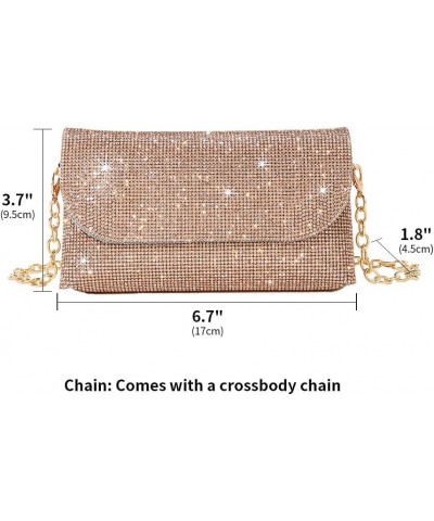 Crystals Envelope Rhinestone Clutch Purse Rubber Soles Drills Diamond Evening Shoulder Purses Wedding Party 2302-SilverAB 230...