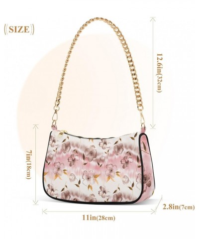 Abstract Florals Flowers Tie Dye Shoulder Bag for Women Hobo Bags Small Chain Shoulder Bags Clutch Handbag Tote Crossbody Bag...