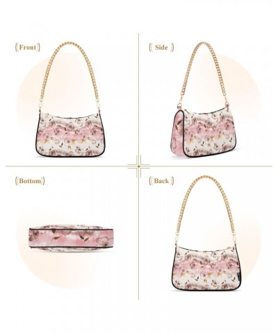 Abstract Florals Flowers Tie Dye Shoulder Bag for Women Hobo Bags Small Chain Shoulder Bags Clutch Handbag Tote Crossbody Bag...