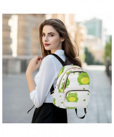 Cute Frog Fashion Backpack Purse Ladies Fashion Rucksack Travel Shoulder Bag Casual Daily Backpack Work College Bag Medium $1...