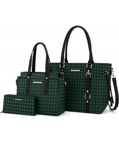 3PCS Purses for Women Tote Purse and Wallet Set Shoulder Satchel Bags **W Green $26.04 Shoulder Bags