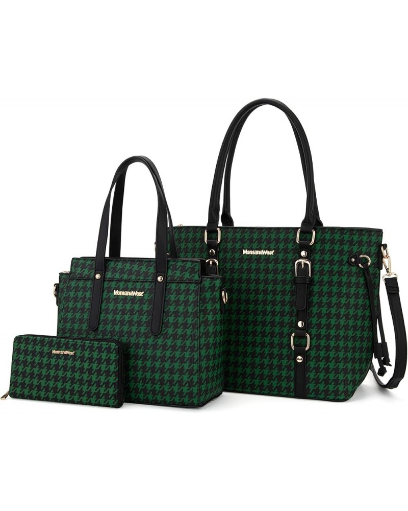 3PCS Purses for Women Tote Purse and Wallet Set Shoulder Satchel Bags **W Green $26.04 Shoulder Bags