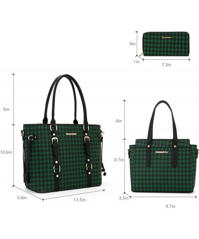 3PCS Purses for Women Tote Purse and Wallet Set Shoulder Satchel Bags **W Green $26.04 Shoulder Bags